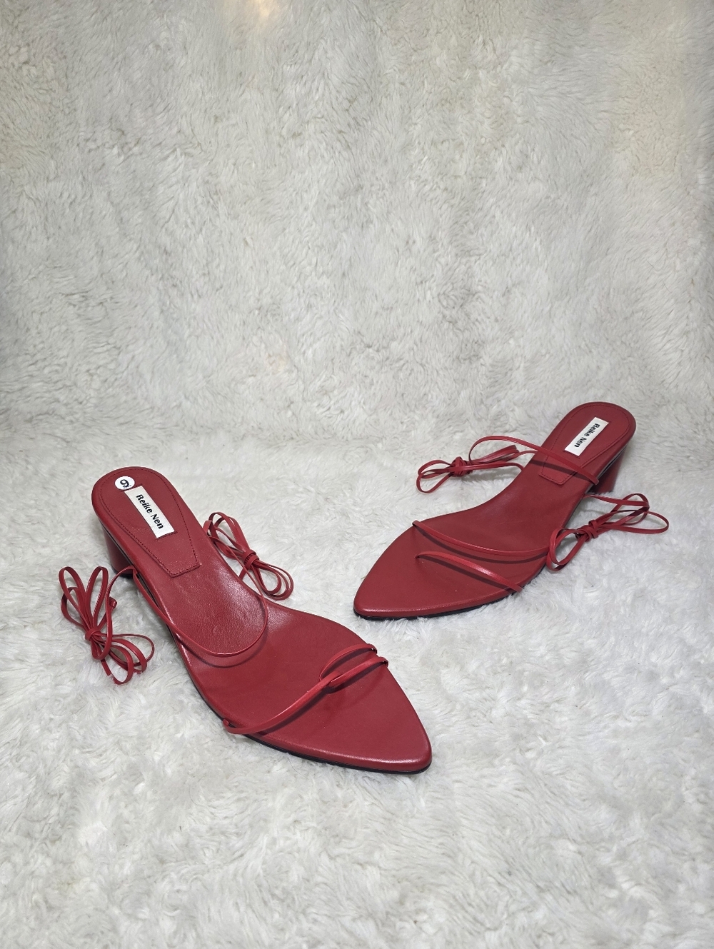 Reike Nen Red Five Strings Pointed Sandals - IT 40 / US 9 NWOT - Picture 2 of 7